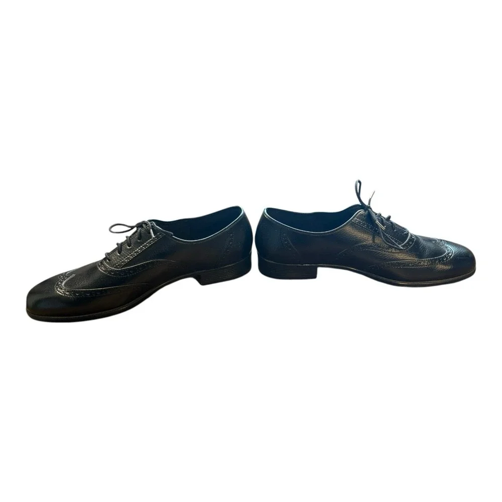 Vintage Chancellor's Black‎ Leather Wingtip Oxford Shoes | Made in USA | Size 12